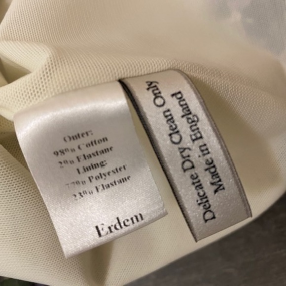 ERDEM Floral Bird Print Midi Dress Size 4 - Picture 9 of 9